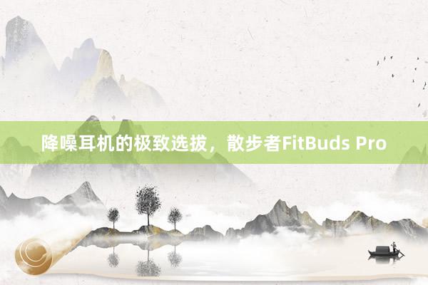 降噪耳机的极致选拔，散步者FitBuds Pro