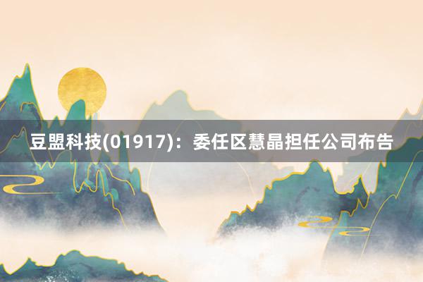 豆盟科技(01917)：委任区慧晶担任公司布告