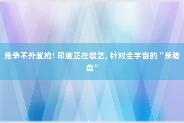 竞争不外就抢! 印度正在献艺, 针对全宇宙的“杀猪盘”