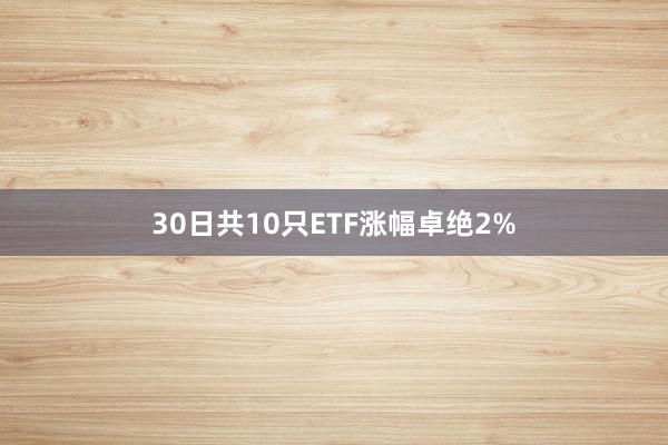 30日共10只ETF涨幅卓绝2%